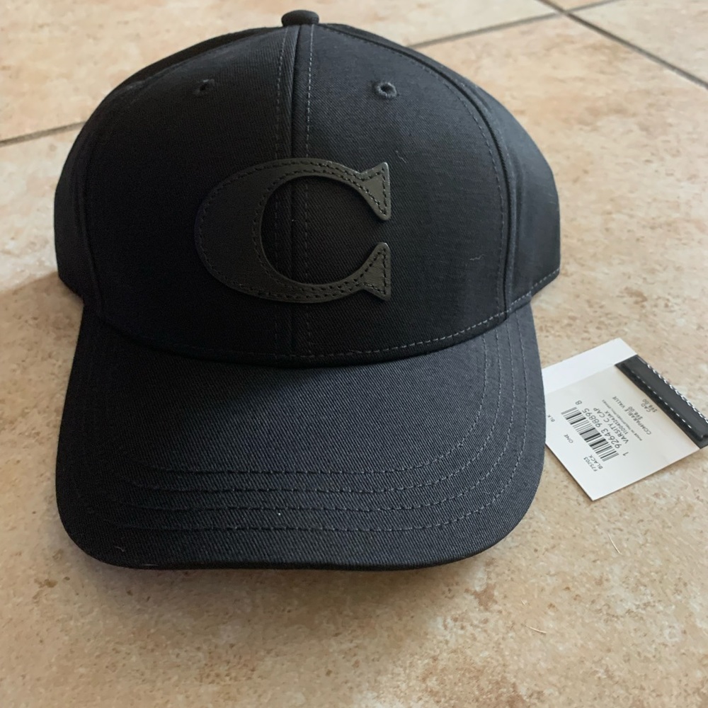 Brand new Coach black Varsity “C” cap